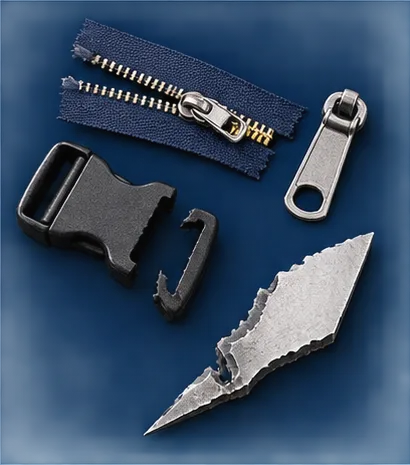 Illustration of sharp, rigid and damaged equipment