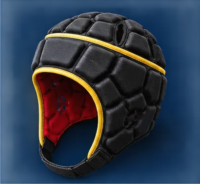 Illustration of a rugby scrum cap