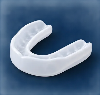 Illustration of a fitted rugby mouthguard